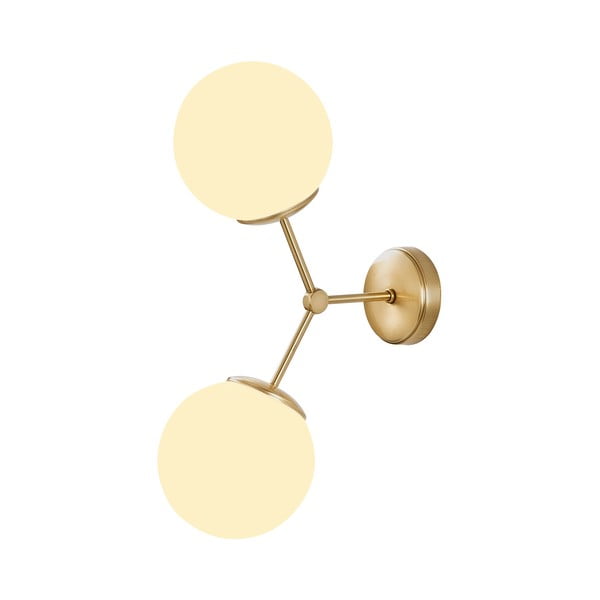 Balto aukso spalvos sieninis šviestuvas Opviq lights Damar-image-2