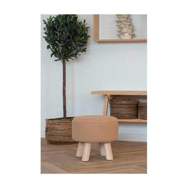 Iš boucle taburetė smėlio spalvos Aberdeen – House Nordic-image-3