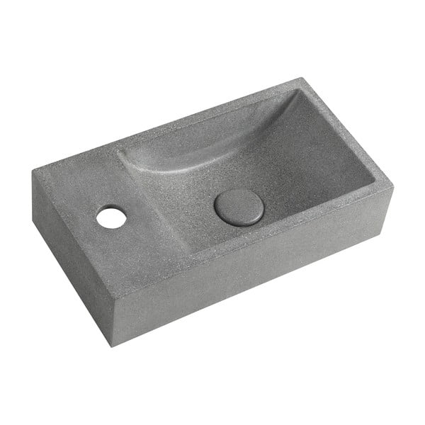 Iš betono maža kriauklė tamsiai pilkos spalvos 40x22 cm Crest – Sapho