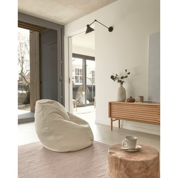 Baltas sėdmaišis Kave Home Vicka, ø 70 cm-image-4
