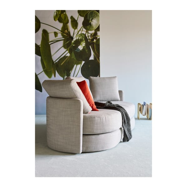 Pilka sofa lova Inovacijos "Villum Linen Ash Grey