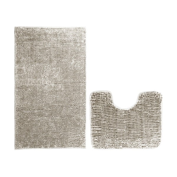 2 smėlio spalvos vonios kilimėlių rinkinys AmeliaHome Bati