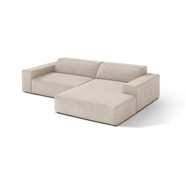 Kreminės spalvos modulinė kampinė sofa (su dešiniuoju kampu/su gultu) Jodie – Micadoni 