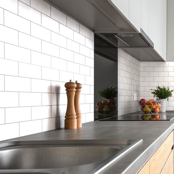 Lipdukų rinkinys plytelėms 30 vnt. 20x10 cm Subway Tiles White - Ambiance-image-2