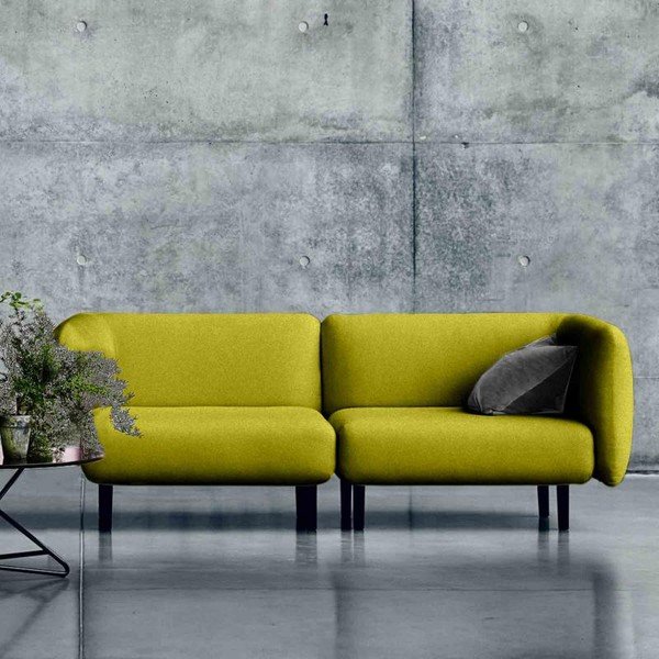 Geltonos spalvos sofa Softline Elle, 230 cm-image-2