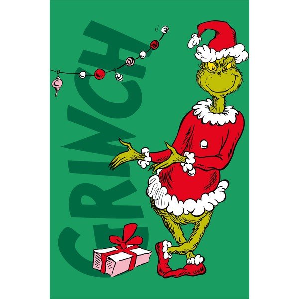 Žalios spalvos iš mikroflanelės vaikiškas pledas 100x150 cm Grinch – Jerry Fabrics