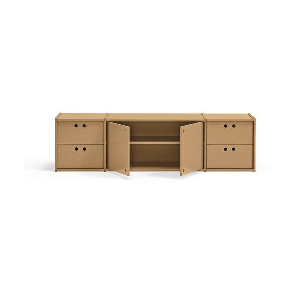 Natūralios spalvos TV spintelė 157x42x40 cm Wally – Teulat-image-2