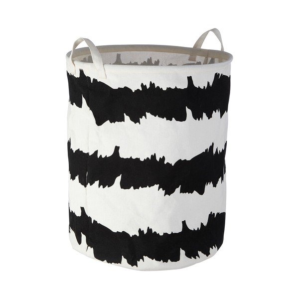 Juodos ir baltos spalvos iš tekstilės skalbinių krepšys Harga – Premier Housewares-image-1
