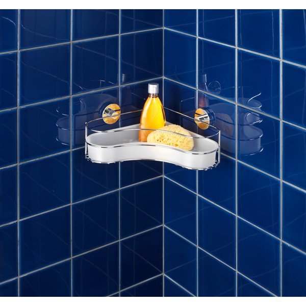 Kampinė lentynėlė su indeliu Wenko Vacuum-Loc Milazzo, iki 33 kg-image-1