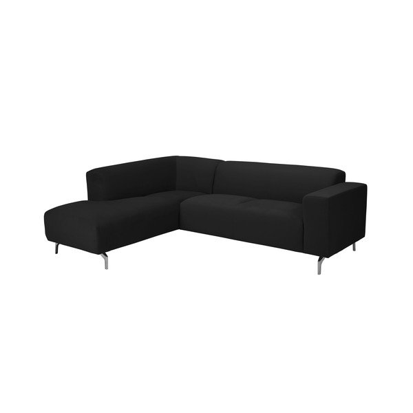 Juoda kampinė sofa "Windsor & Co Sofas Orion", kairysis kampas-image-1