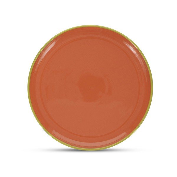 Žalios spalvos/oranžinės spalvos iš akmens masės lėkštė ø 26 cm Duo – ONA