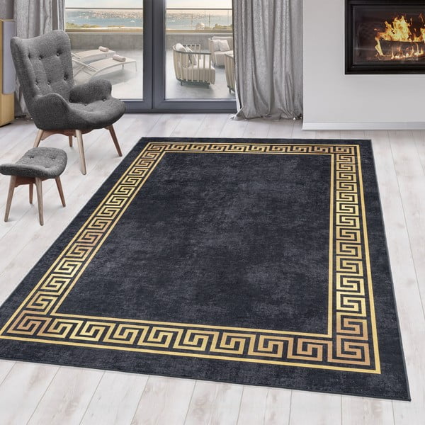 Skalbiamas kilimas antracito spalvos 160x230 cm Fiesta – Ayyildiz Carpets-image-1
