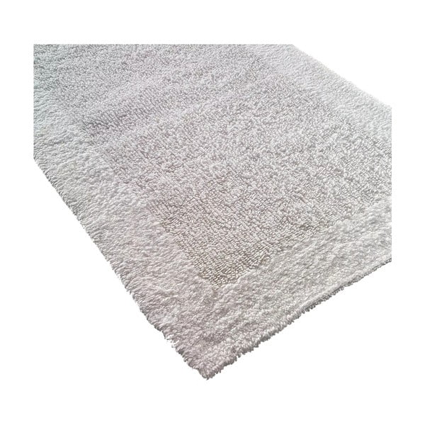 Baltas medvilninis vonios kilimėlis Confetti Natura Heavy, 70 x 120 cm