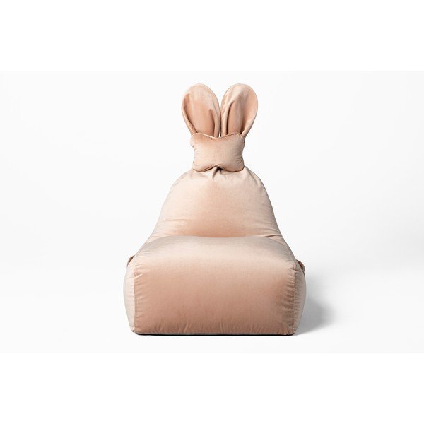 Šviesiai rožinės spalvos vaikiškas sėdmaišis Funny Bunny – The Brooklyn Kids-image-2