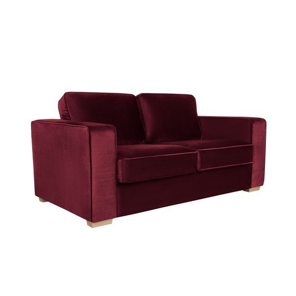 Kosmopolitinio dizaino Čikagos bordo spalvos dviejų vietų sofa-image-4