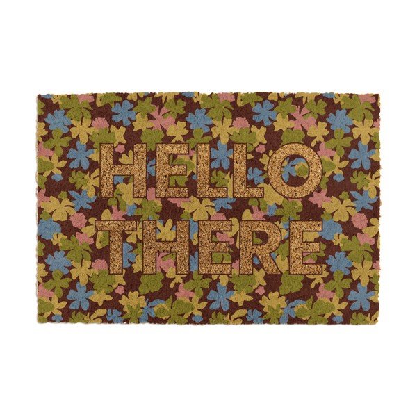 Iš kokoso pluošto grindų kilimėlis 40x60 cm Hello There – Artsy Doormats
