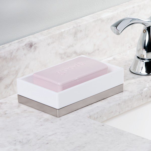 Baltas iDesign Clarity muilinės indelis, 13 x 8 cm-image-1