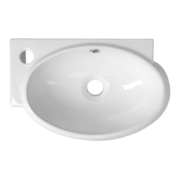 Iš keramikos maža kriauklė baltos spalvos 43x28,5 cm Ribera – Sapho-image-3