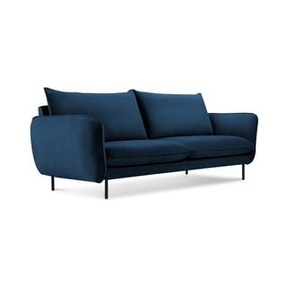 Mėlyna aksominė sofa Cosmopolitan Design Vienna, 160 cm