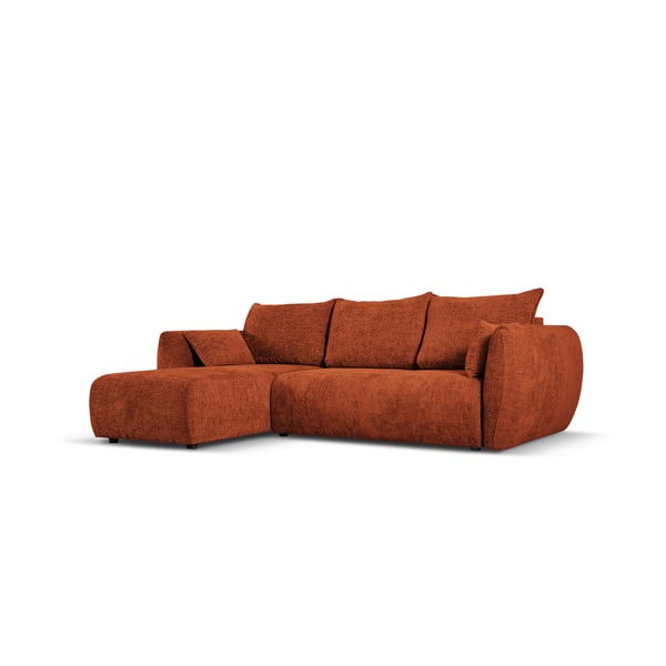 Kampinė sofa oranžinės spalvos (su kairiuoju kampu) Matera – Cosmopolitan Design-image-3