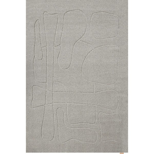 Iš vilnos kilimas pilkos spalvos 133x190 cm Morphic – Agnella