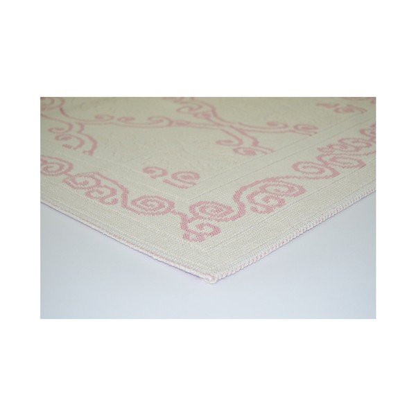 Pudrinės rožinės spalvos patvarus kilimas Vitaus Osmali Pudra, 80 x 300 cm-image-1