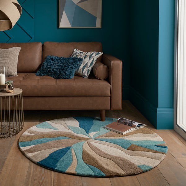 Turkio spalvos apvalus kilimas ø 133 cm Zest Infinite - Flair Rugs-image-1