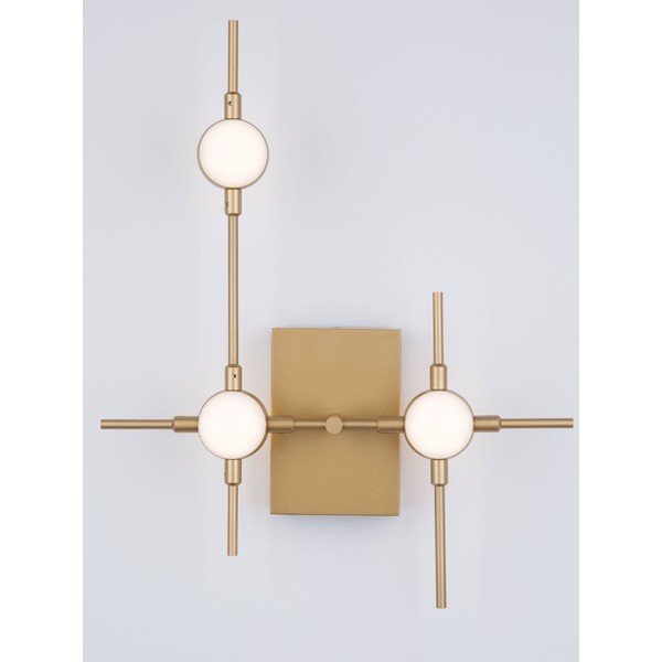 Auksinės spalvos iš metalo sieninė lempa LED Atomo – Nova Luce-image-2