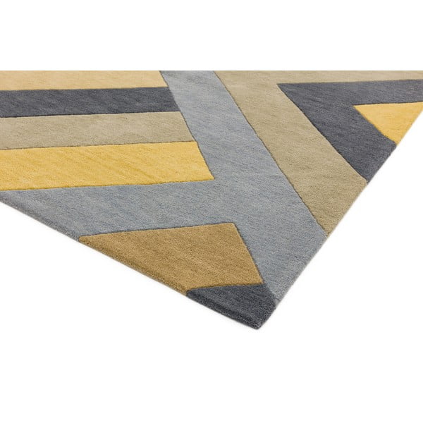 Pilkos ir geltonos spalvos kilimas Asiatic Carpets Big Zig, 200 x 290 cm-image-2