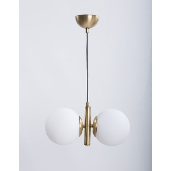 Kabantis šviestuvas baltos spalvos/auksinės spalvos ø 15 cm su stiklo gaubtu Monera – Squid Lighting