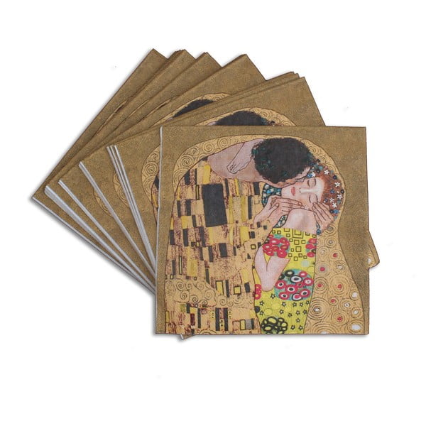 Gustavas Klimtas - popierinės servetėlės Bučinys