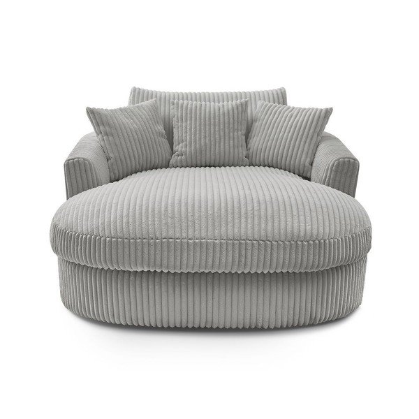 Pilkos spalvos krėslas iš kordinio velveto Belem – Bobochic Paris-image-3