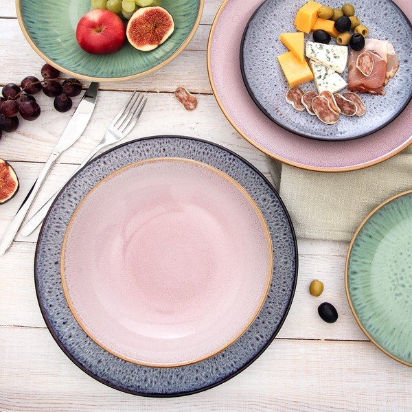 Rožinės spalvos sriubos iš keramikos lėkštė ø 20,5 cm Glaze – Orion-image-3