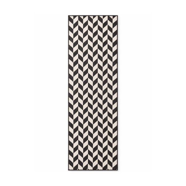 Juodos spalvos/kreminės spalvos lauko kilimas 80x200 cm Haringey Terrick – Ted Baker