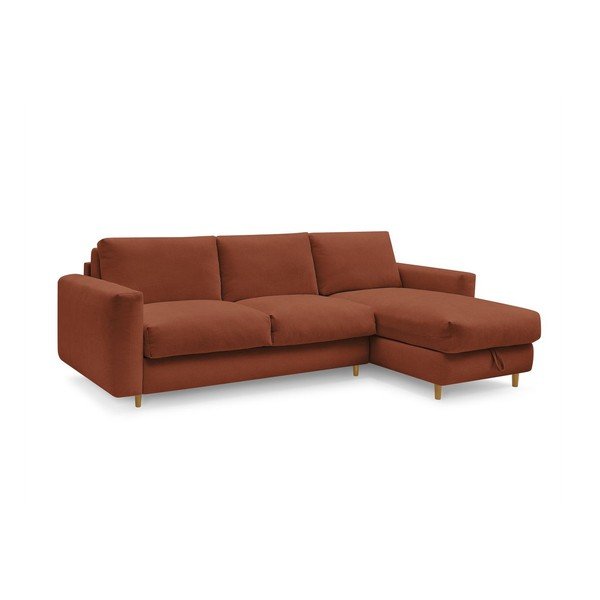 Oranžinės spalvos kampinė sofa Nouveau Cocoone – Bobochic Paris-image-2