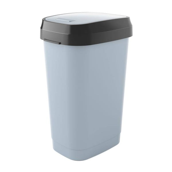 Iš plastiko šiukšliadėžė pilkos spalvos 50 l Dual Swing – KIS