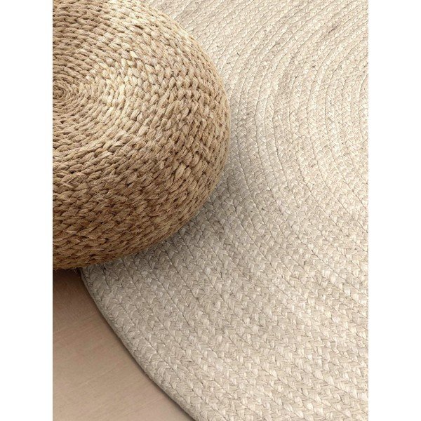 Apverčiamas/rankų darbo kreminės spalvos iš džiuto kilimas 160x230 cm Braided – Hanse Home-image-3