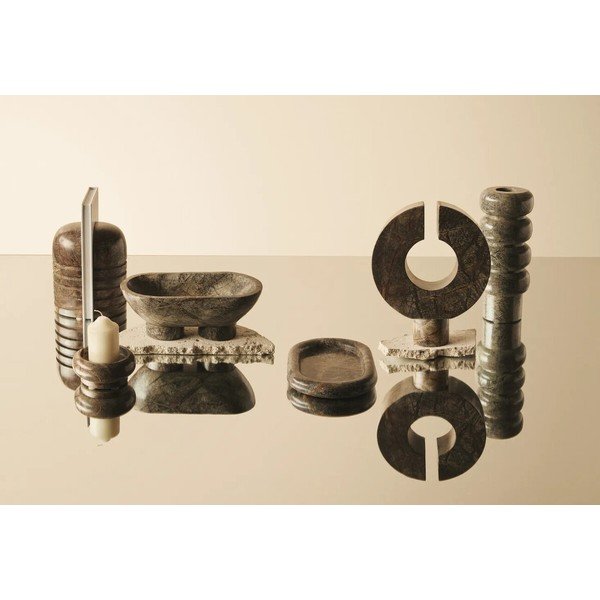 Žalios spalvos iš marmuro vaza (aukštis 25 cm) Fazio – Premier Housewares-image-2