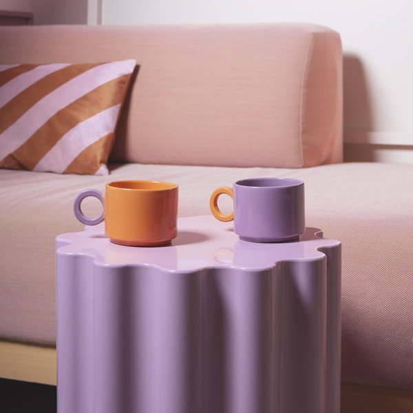 Oranžinės spalvos iš molio puodelis 280 ml Lou – ONA-image-1