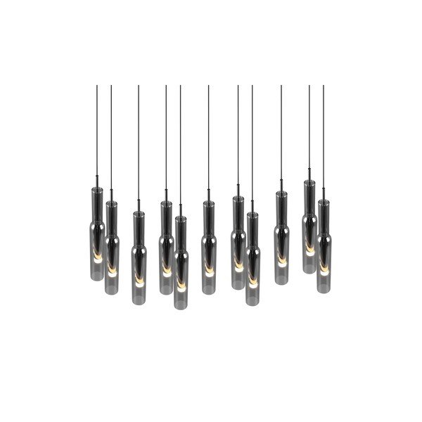 Kabantis šviestuvas sidabrinės spalvos LED su stiklo gaubtu Lucent – Trio Select-image-1
