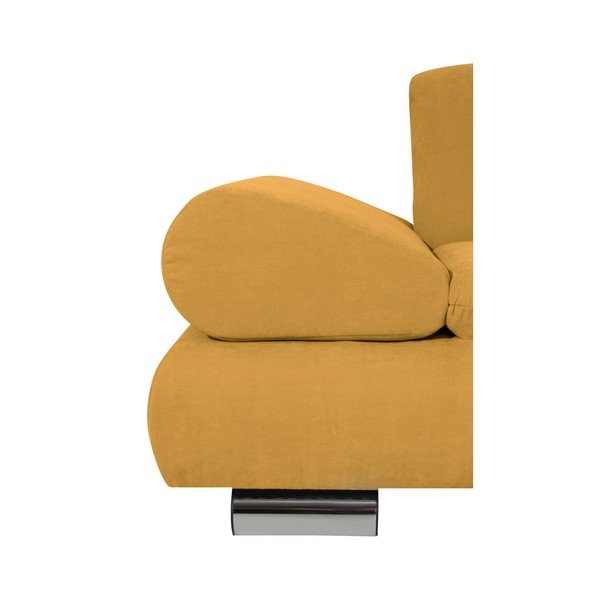 Geltonos spalvos kampinė sofa su reguliuojamu porankiu "Max Winzer Palm Bay", dešinysis kampas-image-1