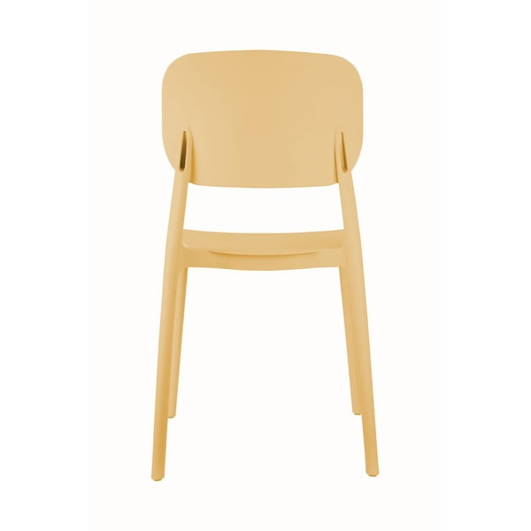 Geltonos spalvos iš plastiko valgomojo kėdė Cheer – Leitmotiv-image-2