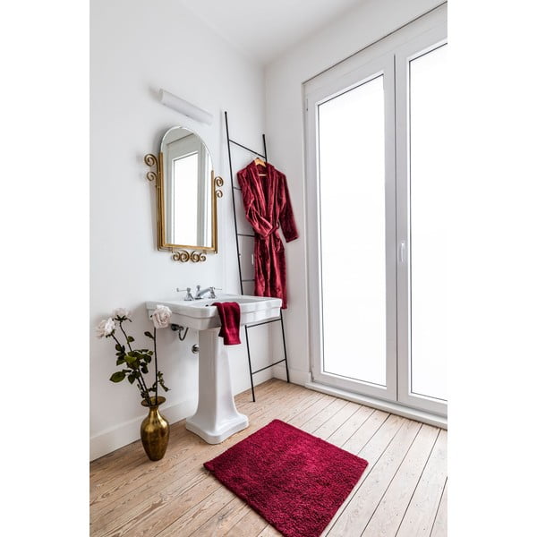 Chalatas bordo spalvos iš mikropliušo S/M Cosy – Tiseco Home Studio-image-1