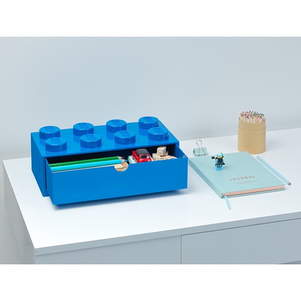 Mėlyna rašomojo stalo dėžutė su stalčiumi LEGO®, 31 x 16 cm-image-1