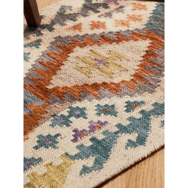 Apverčiamas/rankų darbo iš vilnos kilimas 60x190 cm Kamal Oasis – Nouristan-image-4