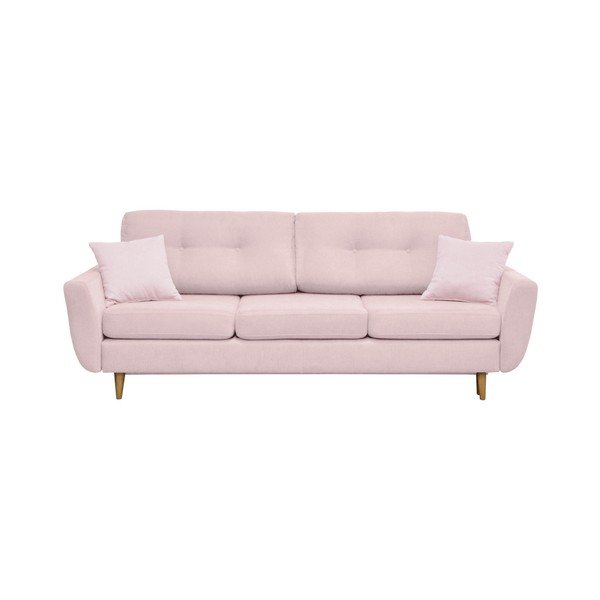 Rožinė sofa lova su šviesiomis kojomis Mazzini Sofos Rose-image-2