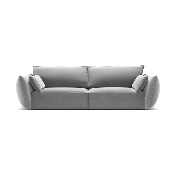 Šviesiai pilkos spalvos iš velveto sofa 208 cm Vanda – Mazzini Sofas