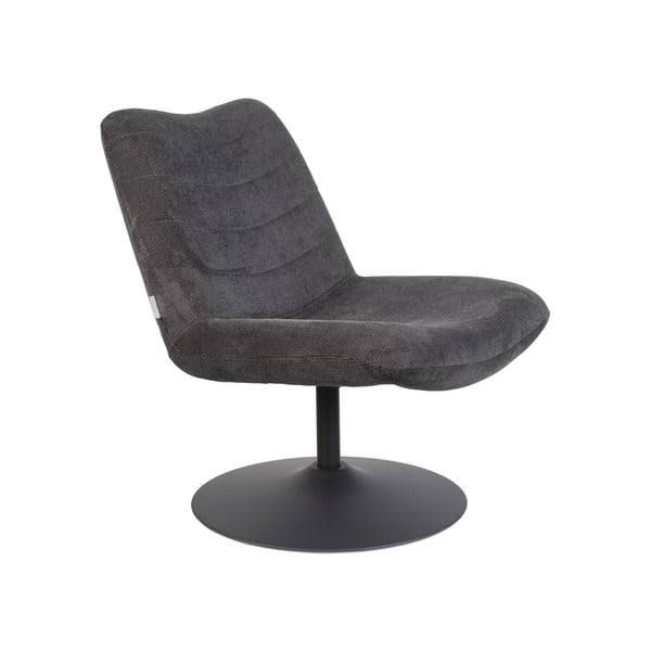 Krėslas tamsiai pilkos spalvos iš velveto Bubba – Zuiver