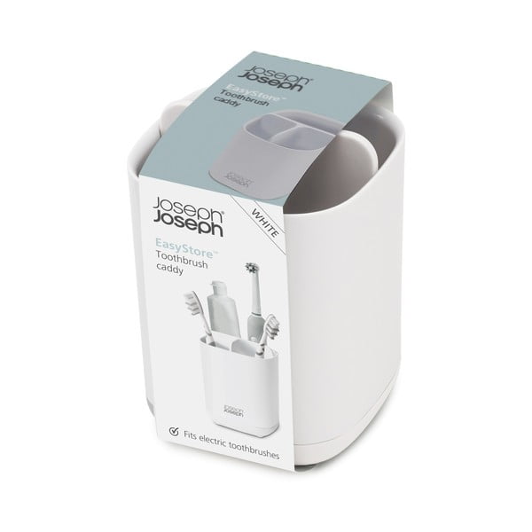 Baltas dantų šepetėlio stovas Joseph Joseph EasyStore-image-4