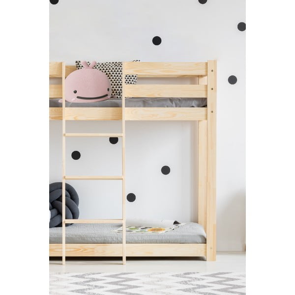 Dviaukštė lova iš pušies medienos 70x140 cm CLP - Adeko-image-2